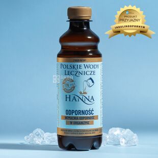 Hanna, Вода Иммунитет, минеральная лечебная 0,33 л газированная, (Ханна), Польские минеральные воды