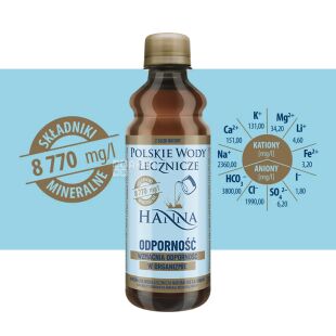 Hanna, Вода Иммунитет, минеральная лечебная 0,33 л газированная, (Ханна), Польские минеральные воды