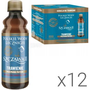 PWL Szczawa II Trawienie, Упаковка 12 шт. х 0,33 л, Вода мінеральна лікувальна для травлення, Щава II, ПЕТ