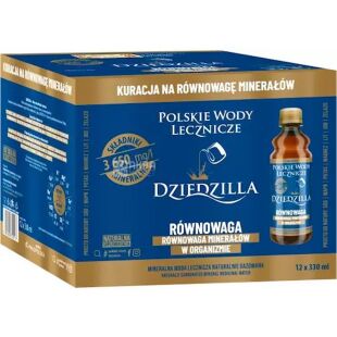 PWL Dziedzilla Równowaga, Упаковка 12 шт. х 0,33 л, Вода мінеральна лікувальна, Джеджілла, ПЕТ