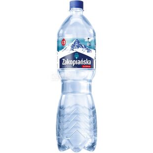 Zakopiańska, 1,5 л, Вода минеральная сильногазированная Закопанская, ПЭТ