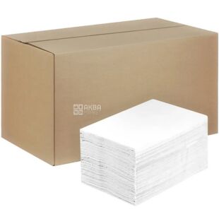 Ruta professional, 2000 шт., Серветки столові Рута, одношарові,  білі, 17х17 см