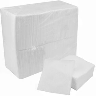 Эконом Барные салфетки для рук, 500 шт., однослойные, белые, 22 х 22 см