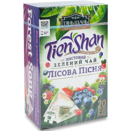 Тянь Шань, Wild berries, 20 пак., Чай Лесные ягоды, зеленый