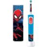 Oral-B Pro Kids, Детская электрическая зубная щетка Человек-Паук с футляром Орал-Би, с 3-х лет
