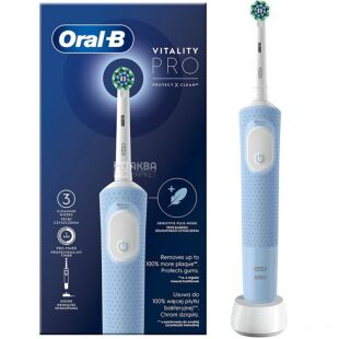 Oral-B Vitality Pro Protect X Clean D103 Blue, Електрична зубна щітка Орал-Бі, блакитна