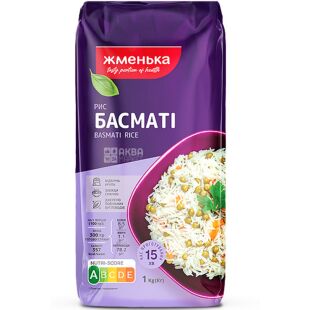 Жменька, 1 кг, Рис Преміум, Супер Басматі, довгозернистий, шліфований