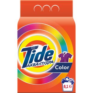 Tide Color, 8,1 кг., Пральний порошок для кольорового одягу, Тайд Аква-Пудра 