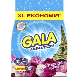 Gala French fragrance, 3,6 кг., Порошок для прання універсальний Французький аромат, Гала Аква-Пудра