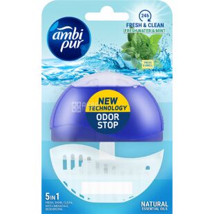 Ambi pur Fresh Water & Mint, 55 мл, Блок для унитаза Амби Пюр