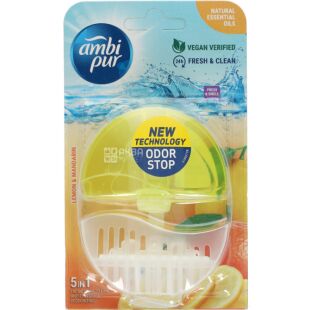 Ambi pur Fresh Lemon & Mandarin, 55 мл, Блок для унитаза Амби Пюр