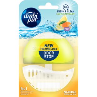Ambi pur Fresh Lemon & Mandarin, 55 мл, Блок для унитаза Амби Пюр