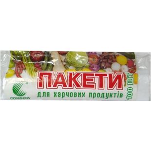 Comserv, 100 шт., Пакет фасовочный в рулоне, 18х35 см