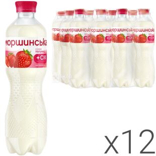 Моршинська, Упаковка 12 шт. х 0,5 л, Напій негазований соковмісний Полуниця
