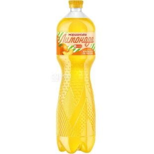 Моршинська Лимонада, 1,5 л, Напій газований соковмісний Апельсин та Персик, ПЕТ