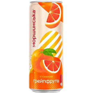 Моршинська Лимонада, 0,33 л, Напій газований соковмісний Грейпфрут, ж/б