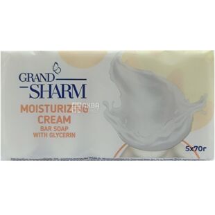 Grand Шарм, 5 шт. х 70 г, Мило тверде, Зволожуючий крем