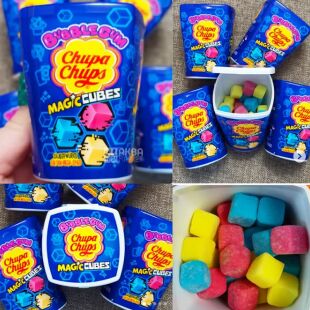 Chupa Chups Magic Cubes Gum, 86 г, Жувальна гумкa з фруктовим смаком Чупа Чупс 