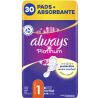 Always Platinum Normal Quatro, 30 шт., Прокладки гигиенические с крылышками, 3 капли