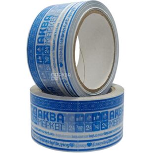 Скотч пакувальний брендований, 48 мм х 100 м, ТМ АкваМаркет