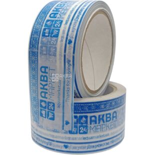 Скотч пакувальний брендований, 48 мм х 100 м, ТМ АкваМаркет
