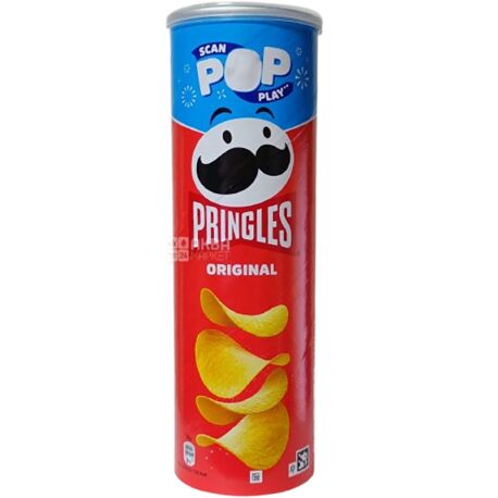 Pringles Original, 165 г, Чипсы картофельные, Принглс ориджинал, тубус