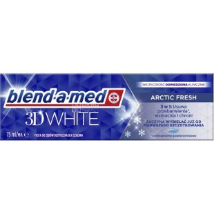 Blend-a-med 3D White, 75 мл, Зубна паста Відбілююча Арктична Свіжість Бленд-а-мед