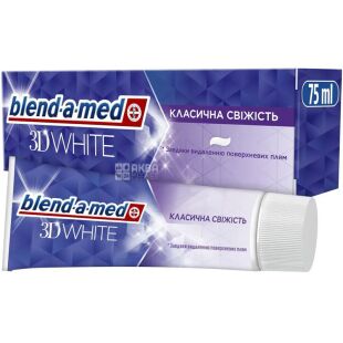 Blend-a-med 3D White, 75 мл, Зубна паста Відбілююча Класична Свіжість Бленд-а-мед