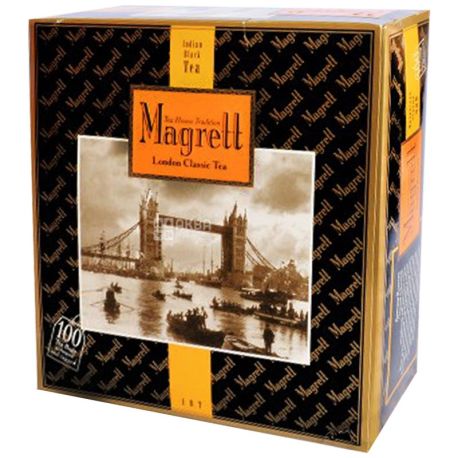 Magrett, 100 шт., чай, черный, London Classic