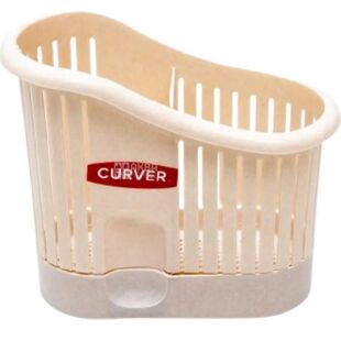 Curver, 14 см х 6,5 см х 14,5 см, Сушарка пластикова для столового набору Курвер, бежева