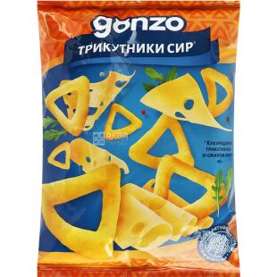 Gonzo, 40 г, Снеки кукурузные треугольники со вкусом Сыра Гонзо