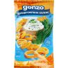 Gonzo, 75 г, Снеки кукурудзяні кільця зі смаком Сметани та Зелені Гонзо