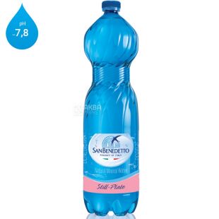 San Benedetto, 1,5 л, Сан Бенедетто, Вода мінеральна негазована, ПЕТ