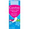 Carefree Cotton Aloe, 20 шт., Прокладки гигиенические ежедневные без крылышек Кефри, с экстрактом Хлопка и Алоэ
