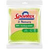 Spontex Natura, 3 шт, Серветка універсальна абсорбуюча Спортекс, 180 х 210 мм, зелена