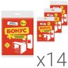 Файний Бонус, Упаковка 14 шт. х 10 шт., Серветки віскозні універсальні сухе та вологе прибирання, 170 x 130 мм, в асортименті