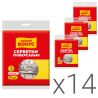Файний Бонус, Упаковка 14 шт. х 10 шт., Серветки віскозні універсальні сухе та вологе прибирання, 170 x 130 мм, в асортименті