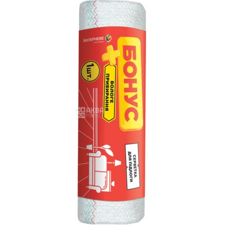 Бонус+, Салфетка для пола влажная уборка, 500 х 600 мм, белая