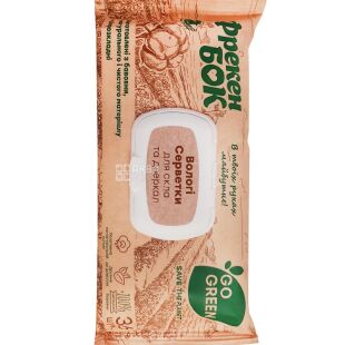 Фрекен Бок Go green, 36 шт., салфетки влажные для стекла и зеркал, 190 х 200 мм, с клапаном