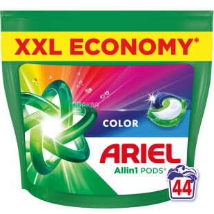 Ariel Pods All-in-1 Color, 44 шт., Капсулы для стирки цветных вещей Ариэль