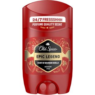 Old Spice Epic Legend, 50 мл, Дезодорант для чоловіків стік аромат Бурбонської Ванілі Олд спайс