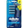 Gillette Sensor Plus Comfort, Бритва для бритья + 4 картриджа Джиллетт