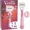 Gillette Venus ComfortGlide, Бритва для гоління для жінок + картридж Джіллет, рожевий