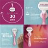 Gillette Venus ComfortGlide, Бритва для бритья для женщин + картридж Джиллет, розовый