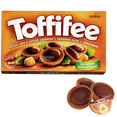 Toffifee, 125 г, Конфеты с кремовой нугой и лесным орехом, Тоффифи