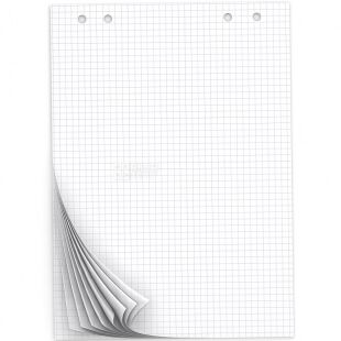 Buromax, 20 листов, Бумага для флипчарта в клетку Буромакс, 64 х 90 см