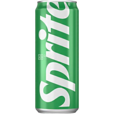 Sprite, 0,33 л, Напій газований Лимон-Лайм Спрайт, ж/б