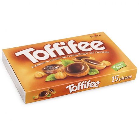 Toffifee, 125 г, Конфеты с кремовой нугой и лесным орехом, Тоффифи