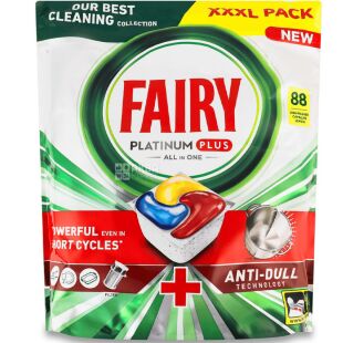 Fairy Platinum Plus, 88 шт., Таблетки для посудомийних машин Фейрі Платина