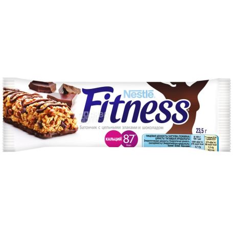 Fitness, 23,5 г, батончик, з цільними злаками і шоколадом